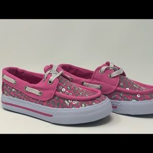 Bluefin Sequined Canvas Boat Shoes Girls